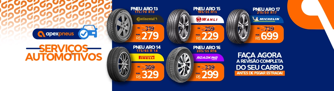 Promoção de Pneus em SIA — Apex Pneus